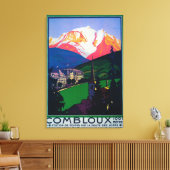 Skifahren auf Combloux Promotionplakat Leinwanddruck (Insitu (Wohnzimmer))