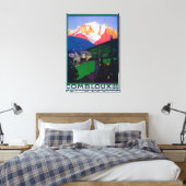 Skifahren auf Combloux Promotionplakat Leinwanddruck (Insitu (Schlafzimmer))