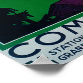 Skifahren auf Combloux Promotionplakat Poster (Ecke)