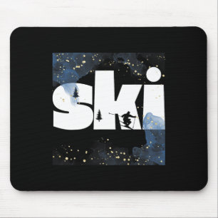 Skifahren auf den Pisten4 Mousepad