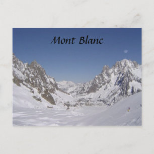 Skifahren auf einem Gletscher Postkarte