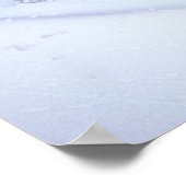Skifahren auf einem Powder-Tagesplakat Poster (Ecke)