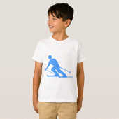 Skifahren - Baby Blue T-Shirt (Vorne ganz)