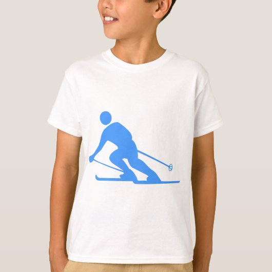 Skifahren - Baby Blue T-Shirt (Vorderseite)