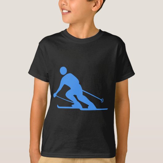 Skifahren - Baby Blue T-Shirt (Vorderseite)