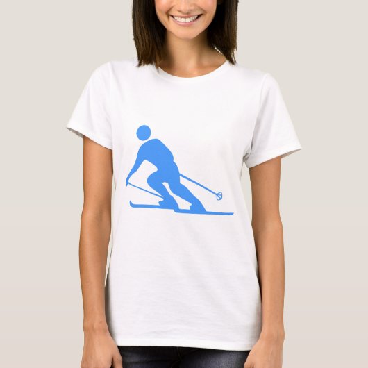 Skifahren - Baby Blue T-Shirt (Vorderseite)