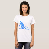 Skifahren - Baby Blue T-Shirt (Vorne ganz)