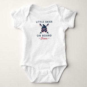Skifahren Baby Shower Kleiner Skifahrer an Bord -  Strampler