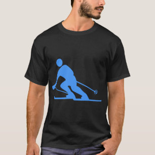 Skifahren - Babyblau T-Shirt