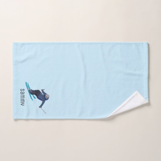 Skifahren Badhandtuch Set (Handtuch)