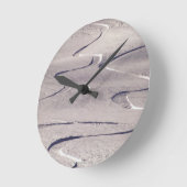 Skifahren-Bahnen Runde Wanduhr (Winkel)