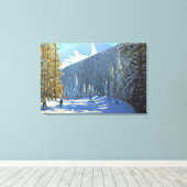 Skifahren Beauregard La Clusaz 2012 Leinwanddruck (Insitu (Holzboden))