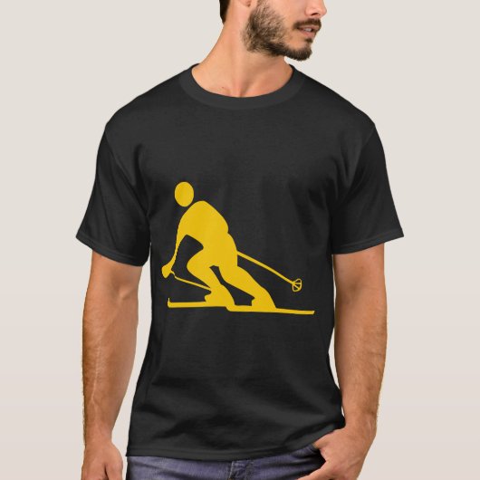 Skifahren - Bernstein T-Shirt (Vorderseite)