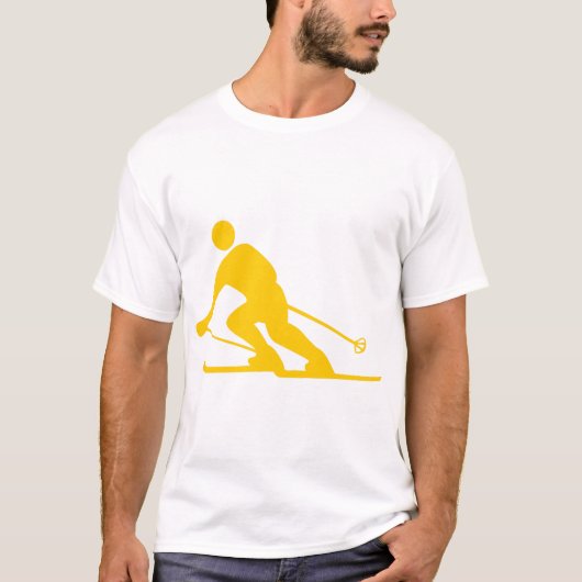 Skifahren - Bernstein T-Shirt (Vorderseite)