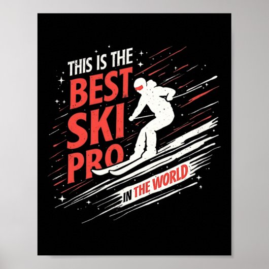 Skifahren Beruflicher Schneesport Poster (Vorne)