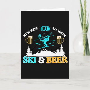 Skifahren Biertrinken - Skifahrer Winter Skifahren Karte