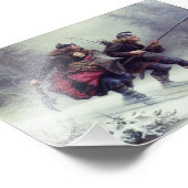 Skifahren Birchlegs überqueren den Berg Fotodruck (Ecke)