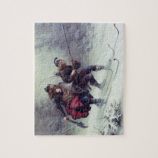 Skifahren Birchlegs überqueren den Berg Puzzle (Vertikal)