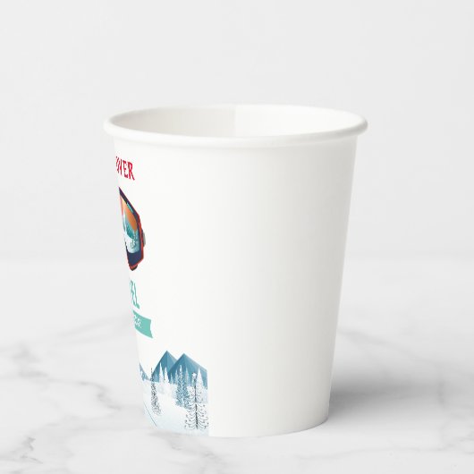 Skifahren Birthday Party Pisten Ski Snowboard Pappbecher (Links)