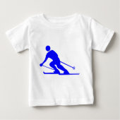 Skifahren - Blau Baby T-shirt (Vorderseite)