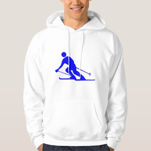 Skifahren - Blau Hoodie (Vorderseite)