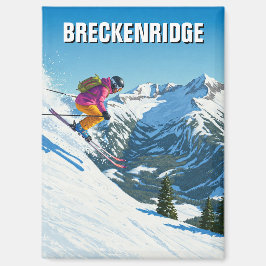 Skifahren Breckenridge Colorado Skier Travel Magnet