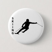 Skifahren Button (Vorderseite)