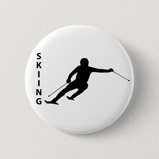 Skifahren Button (Vorderseite)