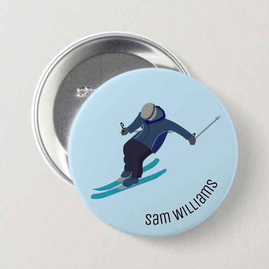 Skifahren Button (Vorne & Hinten)