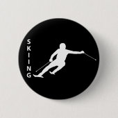 Skifahren Button (Vorderseite)