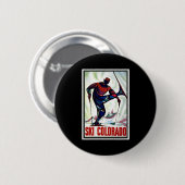 Skifahren Colorado Button (Vorne & Hinten)
