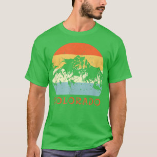 Skifahren Colorado Vintage Retro Schnee Skiferien T-Shirt