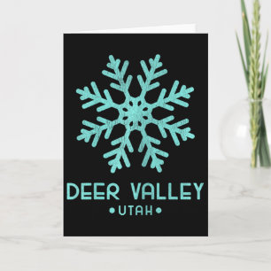 Skifahren der Frauen in Deer Valley Utah Karte