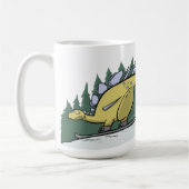 Skifahren-Dinosaurier-Tasse Tasse (Links)