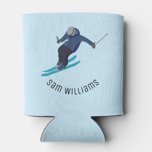 Skifahren Dosenkühler (Rückseite)