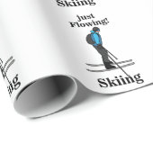 Skifahren, einfach fließender Skifahrer Geschenkpapier (Rolleneckpunkt)