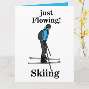 Skifahren, einfach fließender Skifahrer Karte