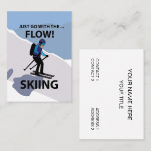 Skifahren Einfach Mit Dem Fluss Gehen Skifahren Visitenkarte