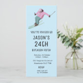 Skifahren Einladung (Stehend Vorderseite)