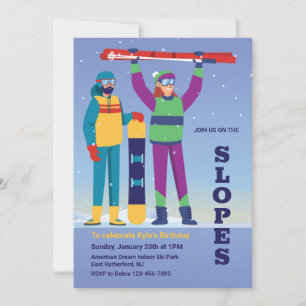 Skifahren Einladung