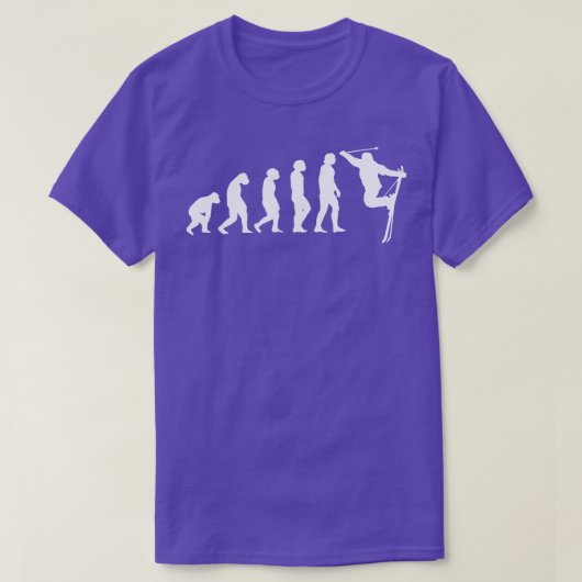 Skifahren Evolution Geschenk 2 T-Shirt (Design vorne)