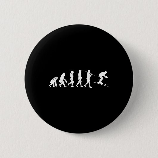 Skifahren Evolution Wintersport Downhill Skifahren Button (Vorderseite)