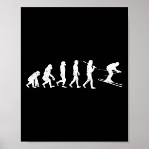 Skifahren Evolution Wintersport Downhill Skifahren Poster