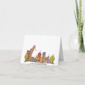 Skifahren-Flamingo Notecard Karte (Rückseite)