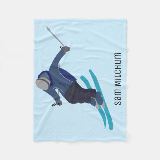 Skifahren Fleecedecke (Vorderseite)