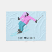 Skifahren Fleecedecke (Vorderseite (Horizontal))
