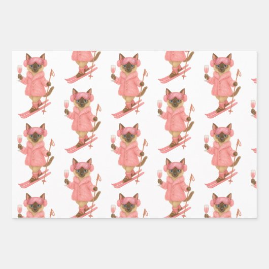 Skifahren für Bride am Hang Geschenkpapier Set (Vorderseite 3)