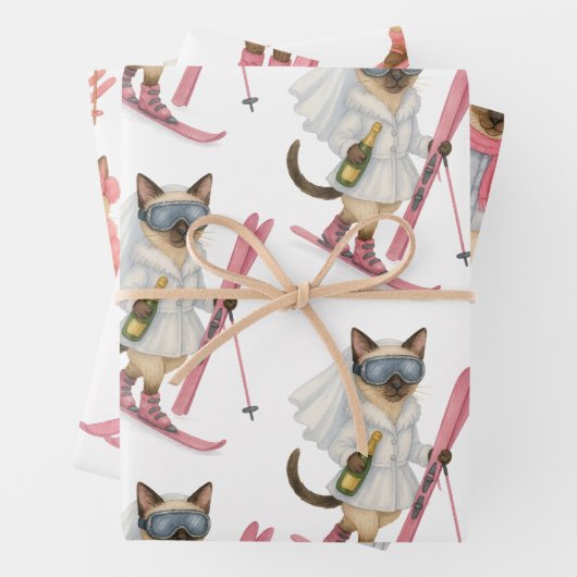 Skifahren für Bride am Hang Geschenkpapier Set (Beispiel)