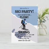 Skifahren geht einfach mit dem Flow Ski Einladung (Stehend Vorderseite)