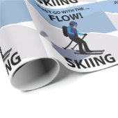 Skifahren geht einfach mit dem Flow Ski Geschenkpapier (Rolleneckpunkt)